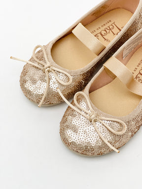 Mercedita Con Lazo y Lentejuelas Oro