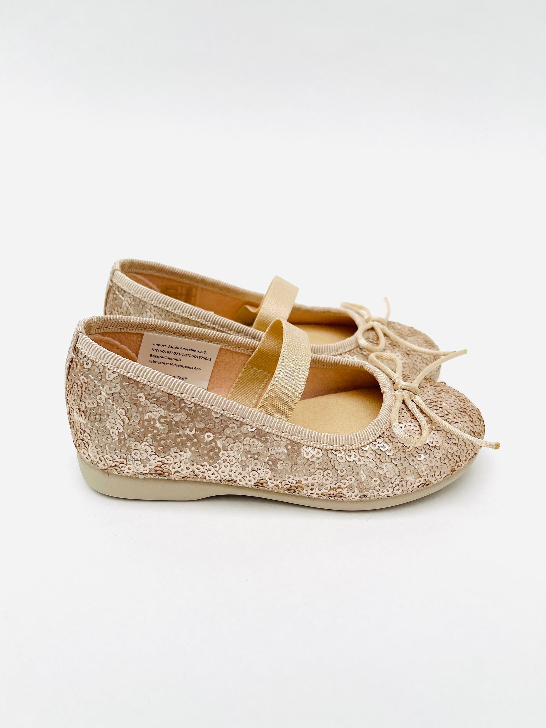 Mercedita Con Lazo y Lentejuelas Oro