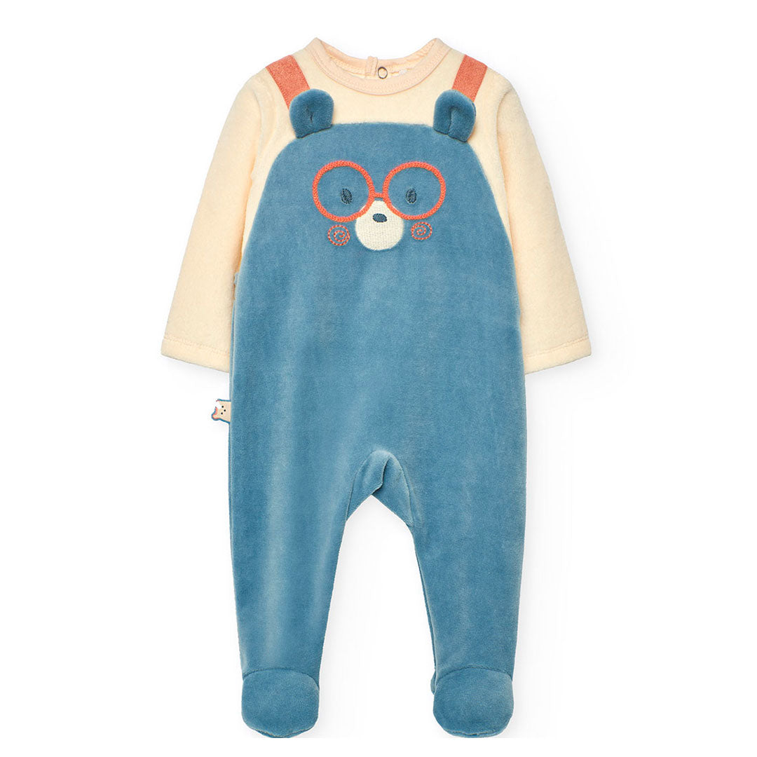 Pelele Terciopelo Bicolor Polar Baby