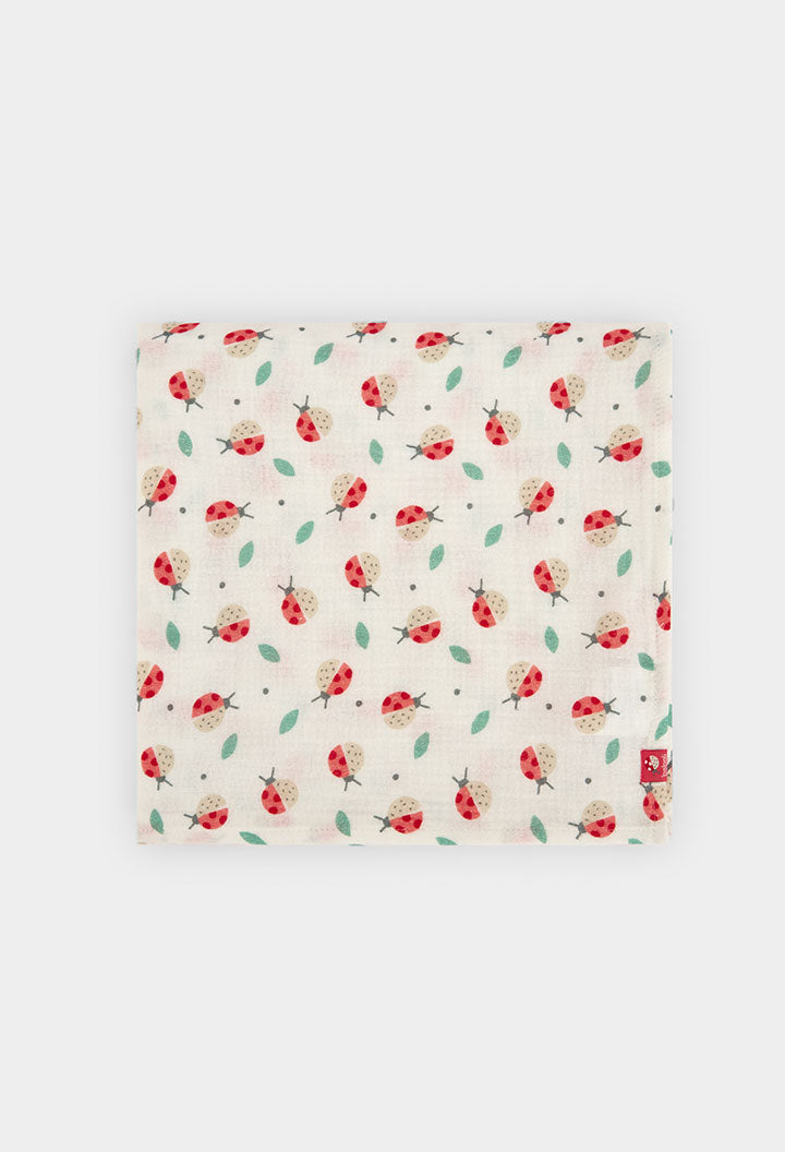 Manta Muselina Estampada Ladybugs