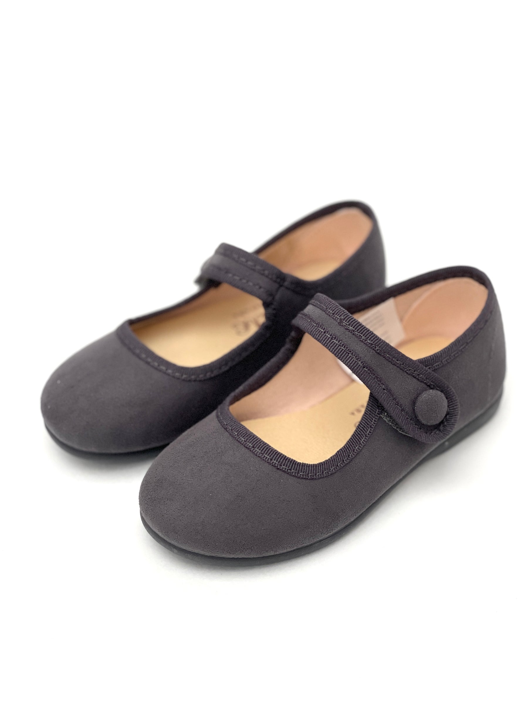 Mercedita Con Con Botón Serratex Gris