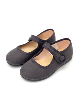 Mercedita Con Con Botón Serratex Gris