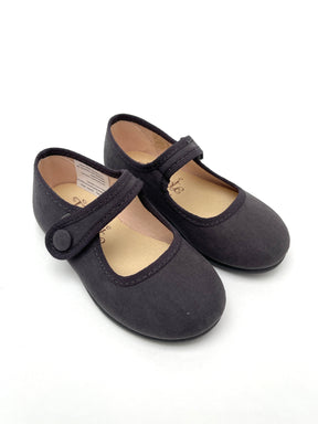 Mercedita Con Con Botón Serratex Gris