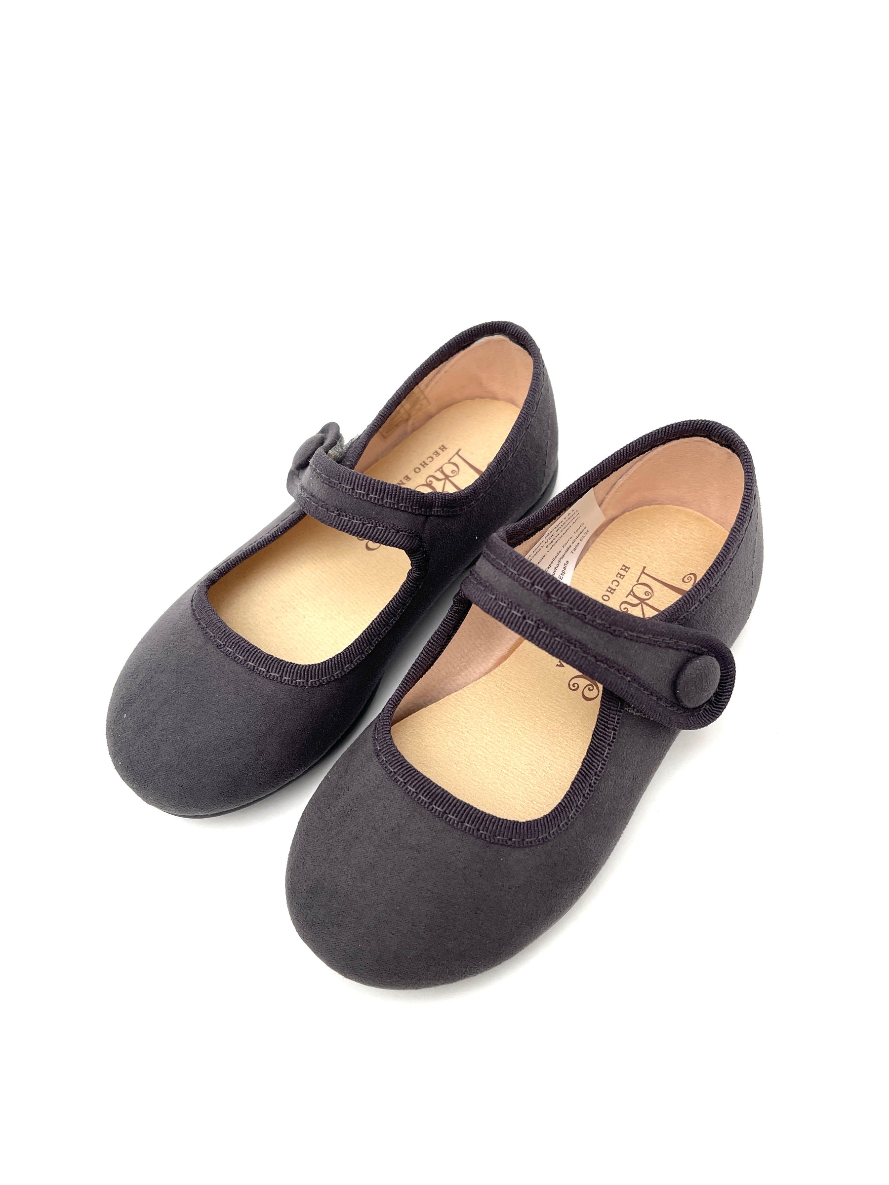 Mercedita Con Con Botón Serratex Gris