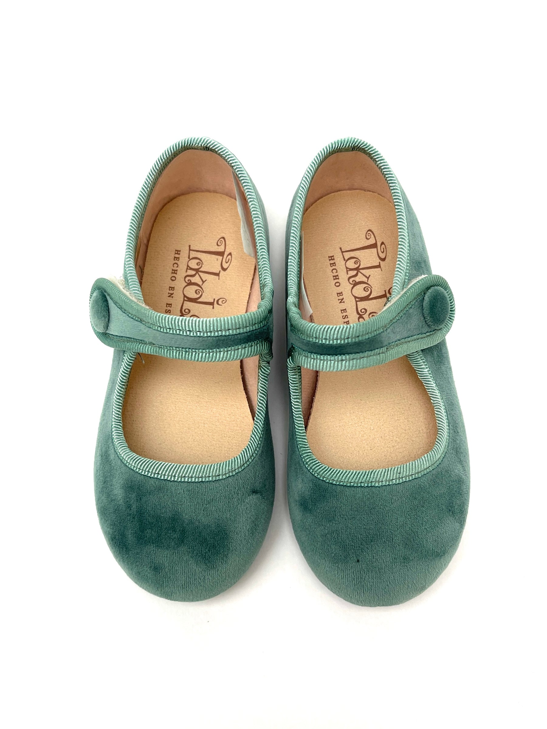 Mercedita Velcro Con Botón Agua