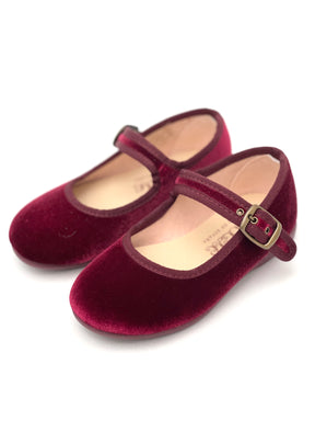 Mercedita Terciopelo Hebilla Burdeos