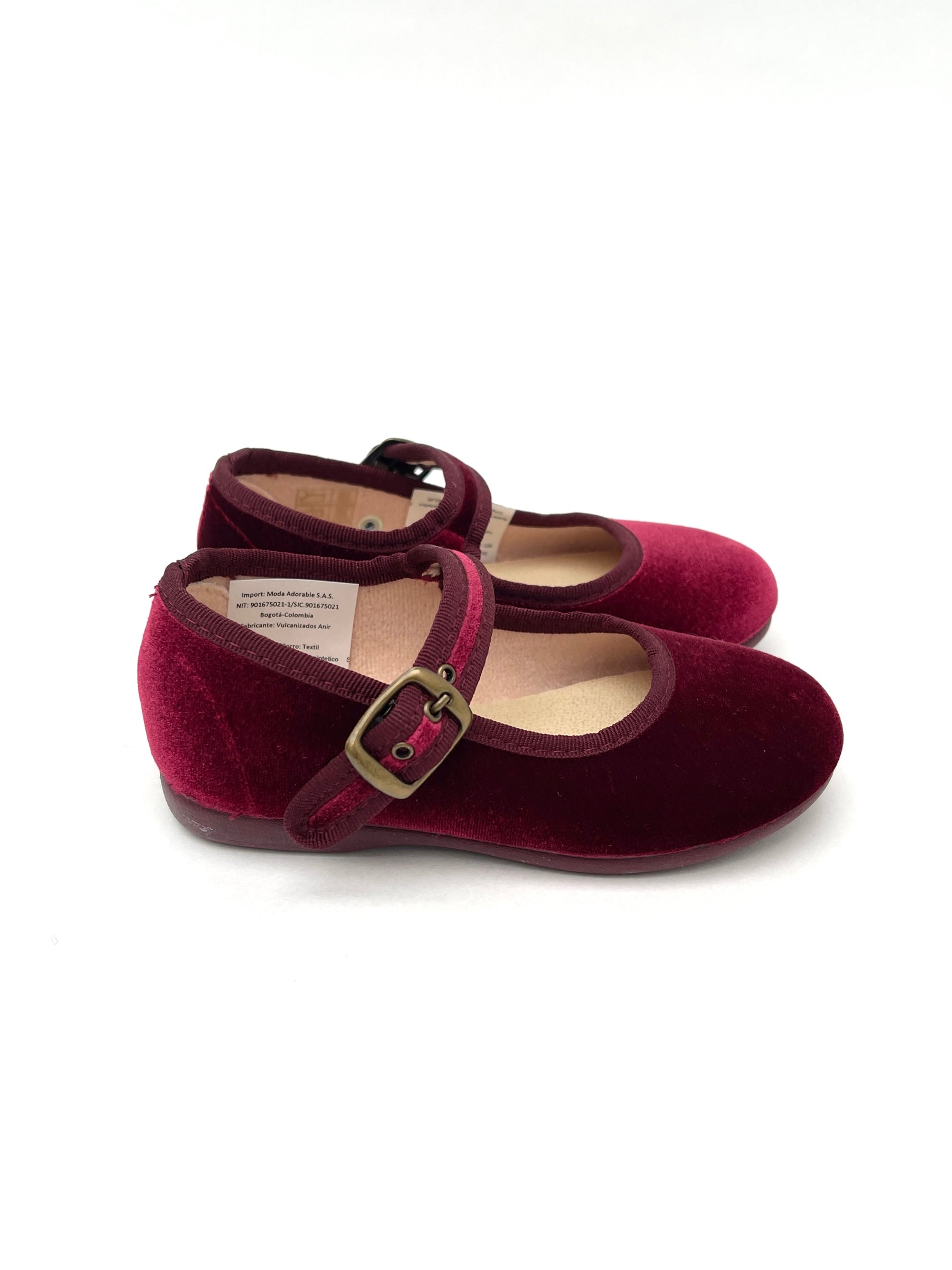 Mercedita Terciopelo Hebilla Burdeos