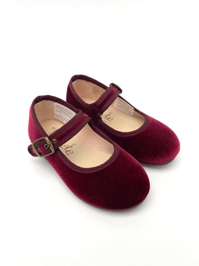 Mercedita Terciopelo Hebilla Burdeos