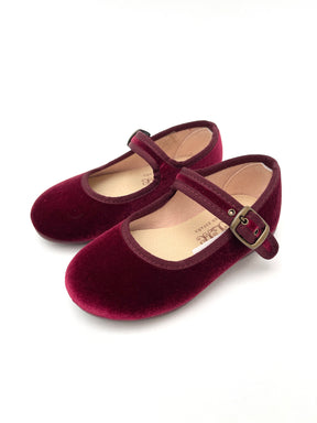 Mercedita Terciopelo Hebilla Burdeos