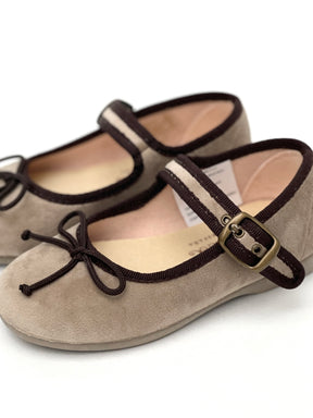 Mercedita Con Hebilla y Lazo Beige