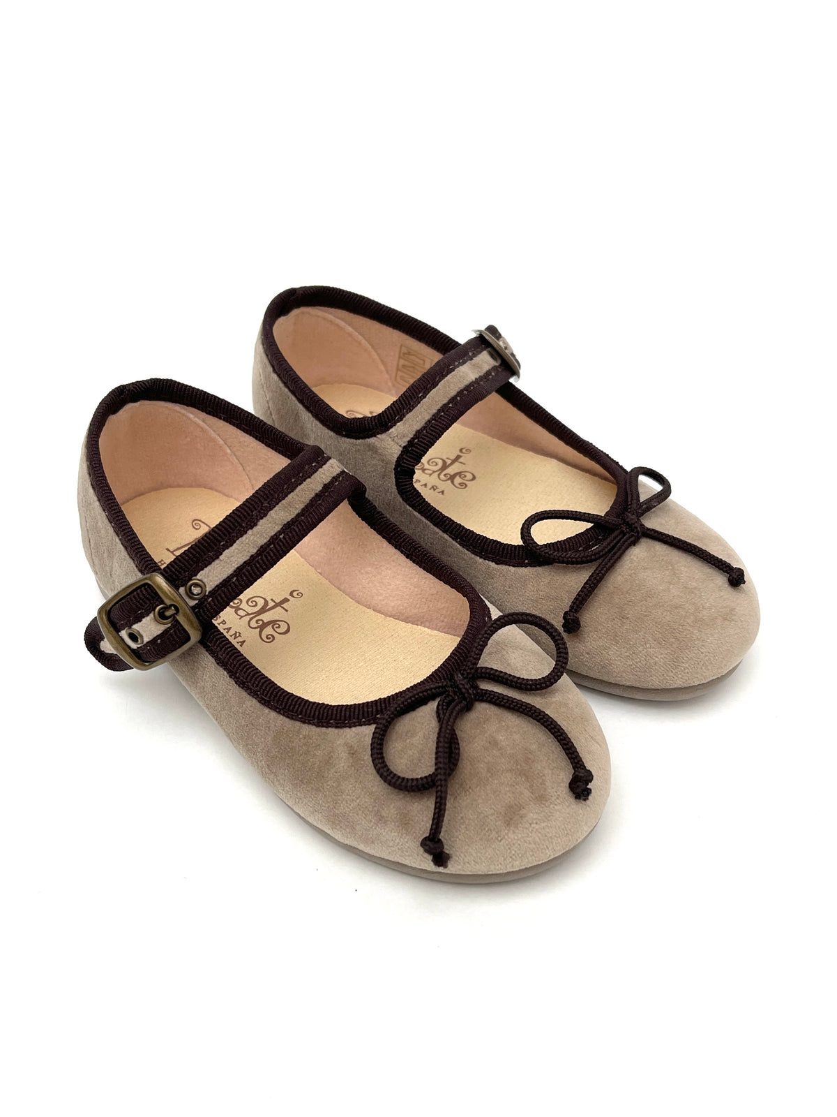 Mercedita Con Hebilla y Lazo Beige