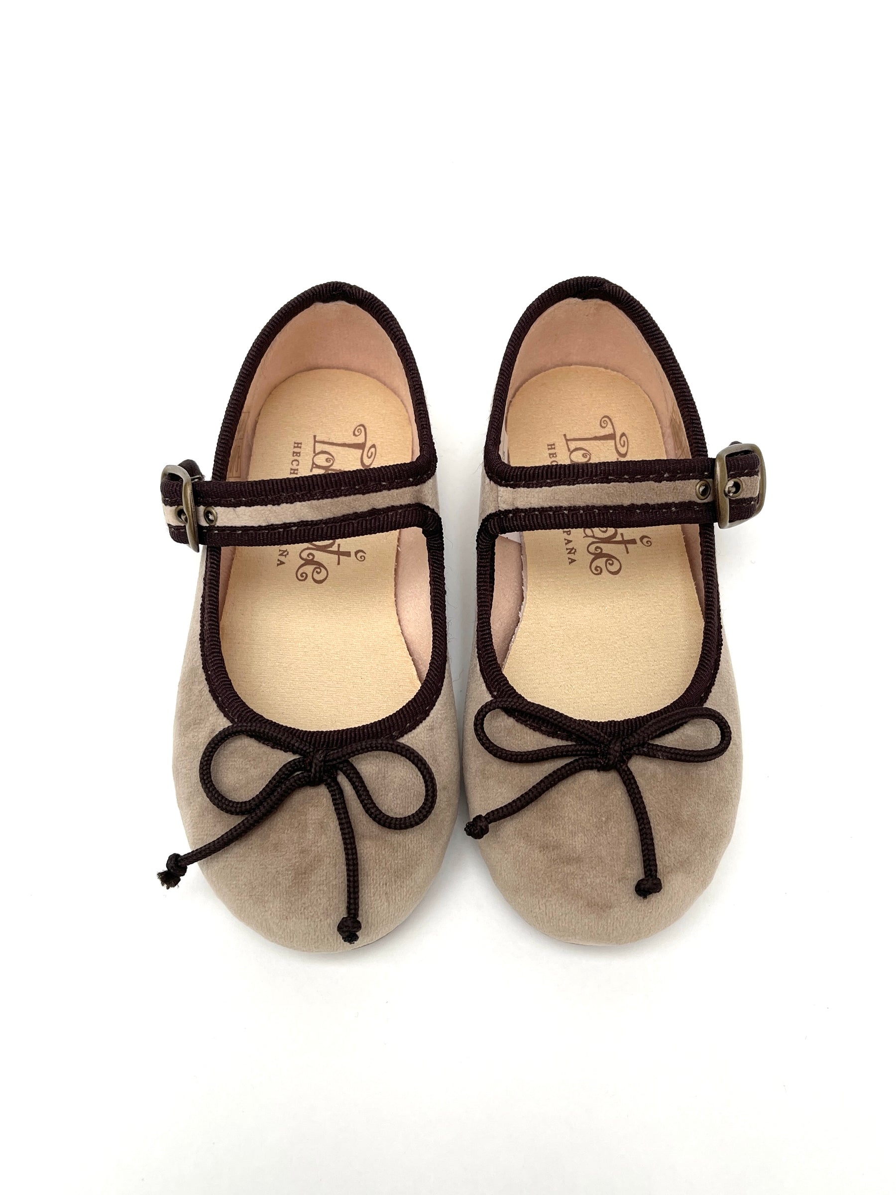 Mercedita Con Hebilla y Lazo Beige