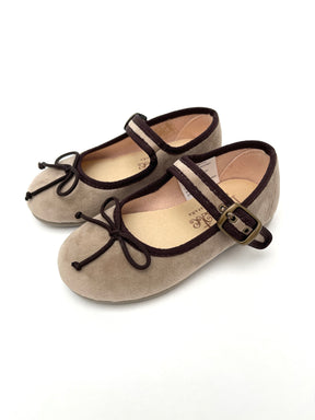 Mercedita Con Hebilla y Lazo Beige