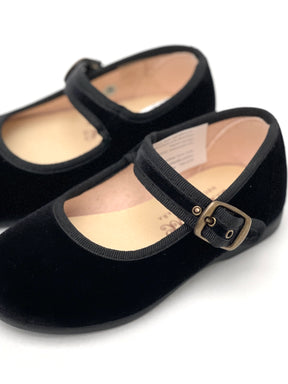 Mercedita Terciopelo Hebilla Negro