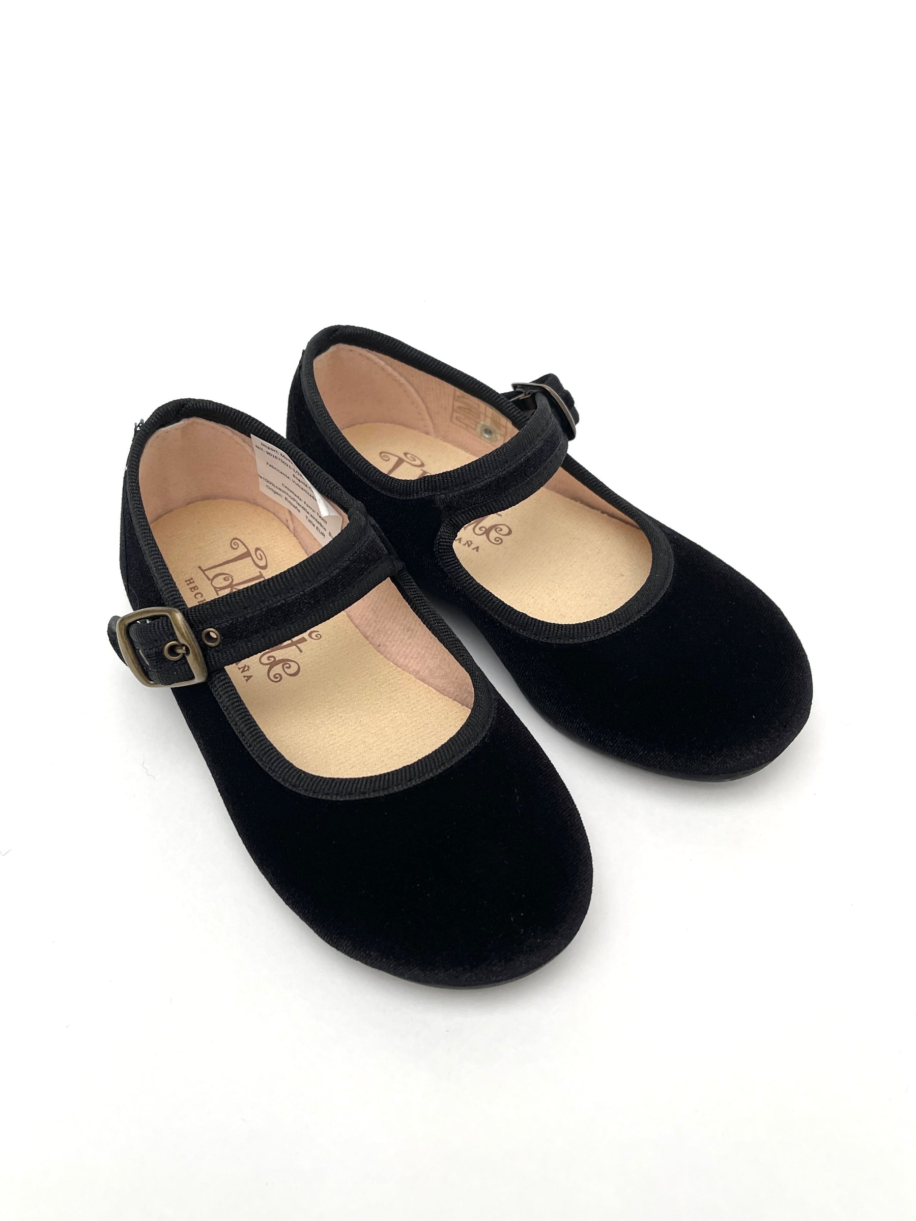 Mercedita Terciopelo Hebilla Negro