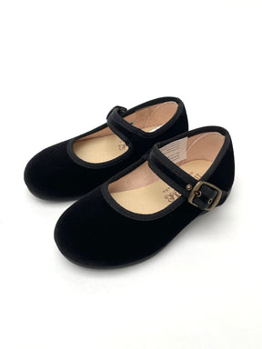 Mercedita Terciopelo Hebilla Negro