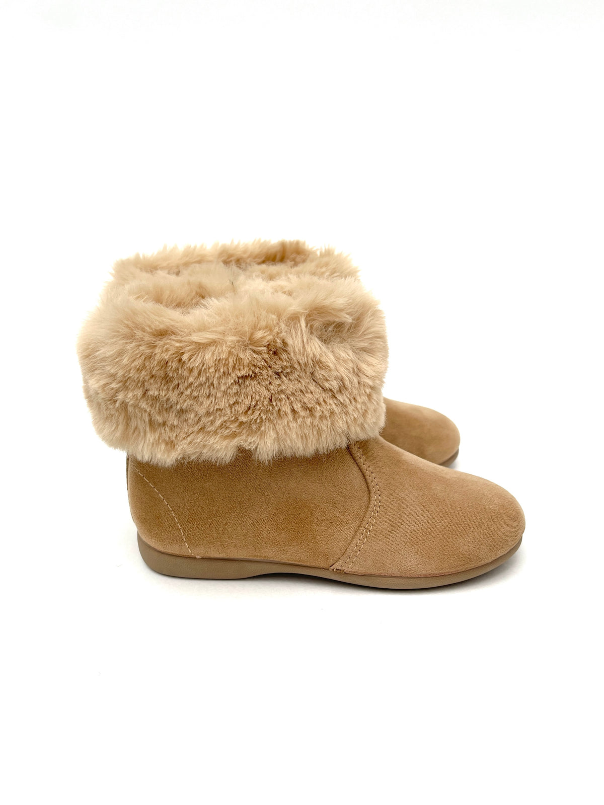 Botas Con Cremallera Pelo Camel