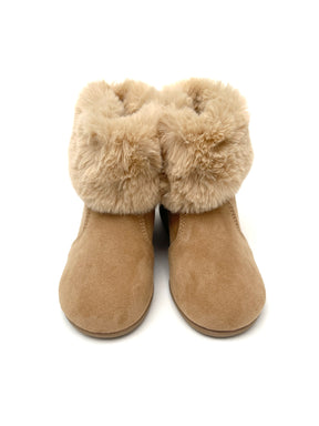 Botas Con Cremallera Pelo Camel