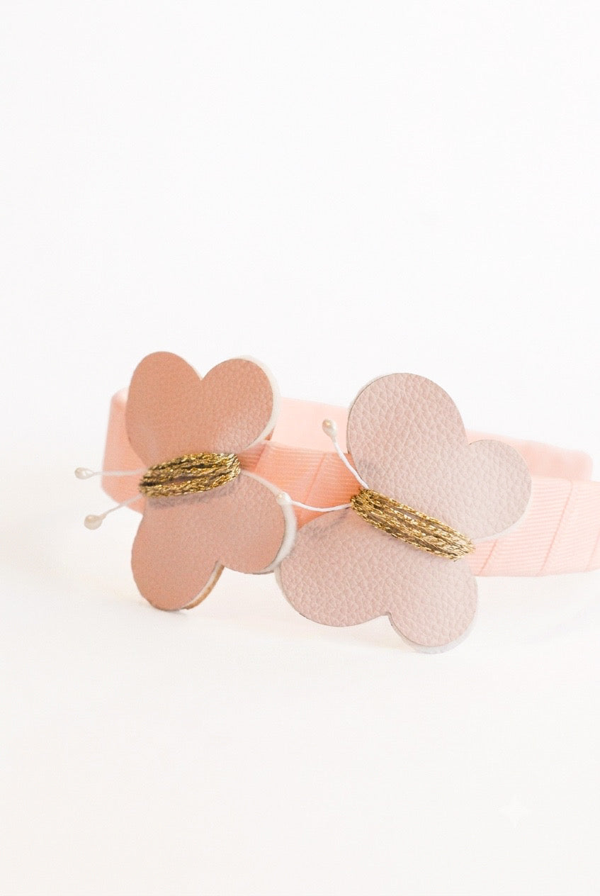 Diadema Mariposas Salmón