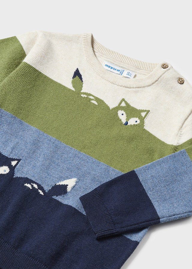 Saco Cuello Redondo Bloques Ecofriends Laurel