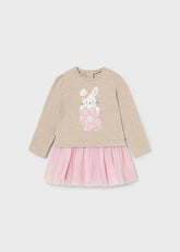 Vestido Combinado Tul Ecofriends Nuez