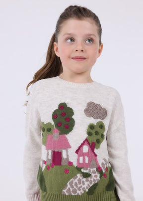 Saco Intarsia Ecofriends Orquidea