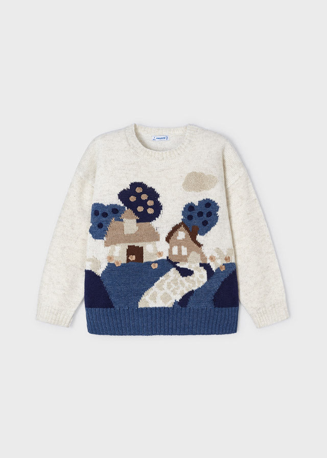 Saco Intarsia Indigo