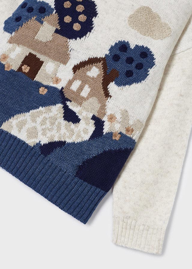 Saco Intarsia Indigo
