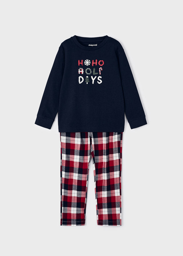 Pijama Cuadros Navidad