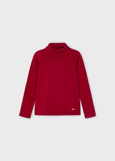 Saco Tejido Cuello Alto Guinda