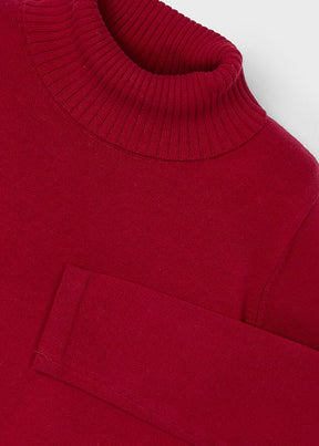 Saco Tejido Cuello Alto Guinda