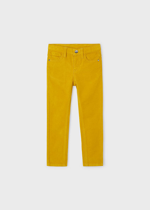 Pantalón Pana Slim Fit Básico Yellow Pine