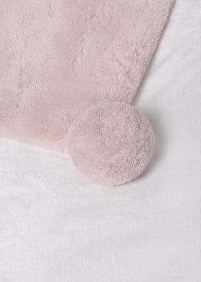 Manta Pelo Pompón Nuez