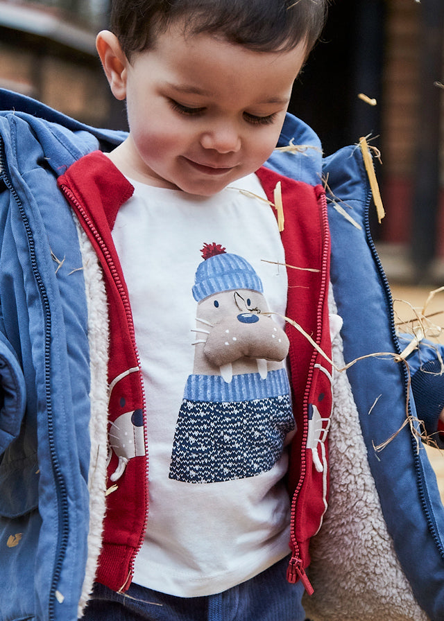 Camiseta Aplique Animal Artic Family
