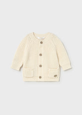 Saco Cárdigan Tejido Beige - Minibhu