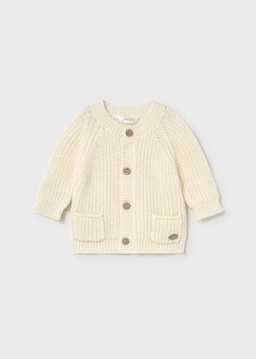 Saco Cárdigan Tejido Beige - Minibhu