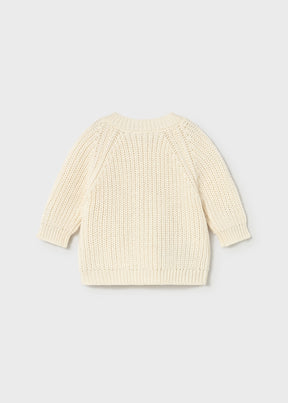 Saco Cárdigan Tejido Beige - Minibhu
