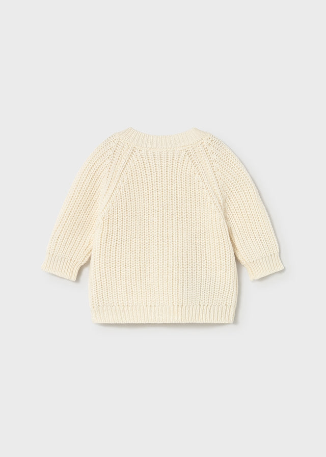 Saco Cárdigan Tejido Beige - Minibhu