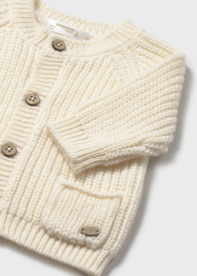 Saco Cárdigan Tejido Beige - Minibhu