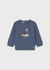 Saco Intarsia Blue Artic Family