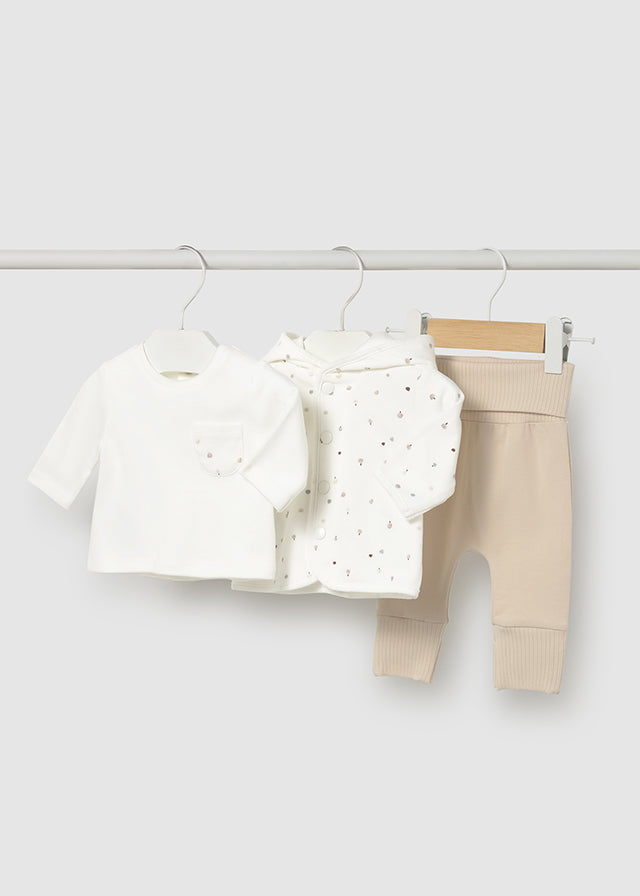 Conjunto Chándal 3 Piezas Beige