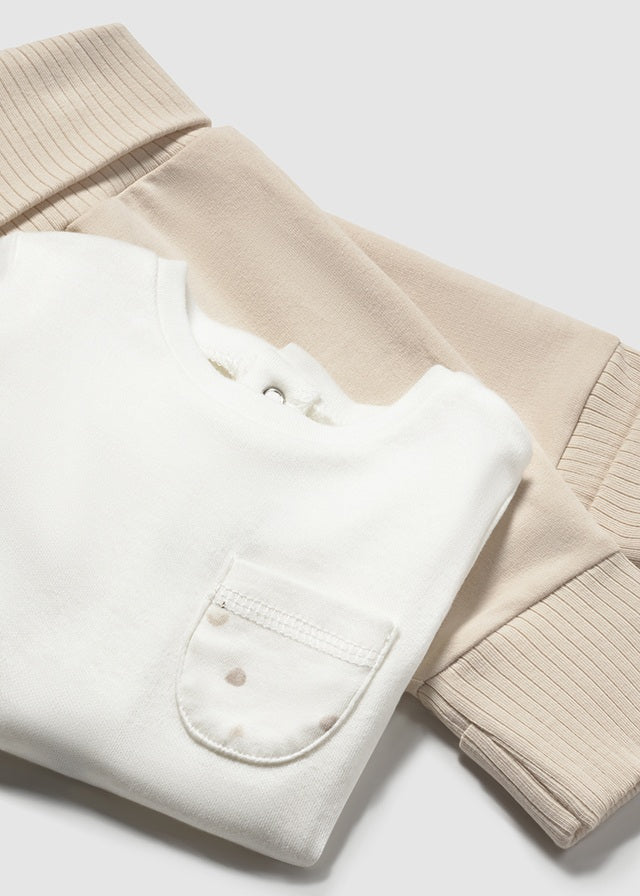 Conjunto Chándal 3 Piezas Beige