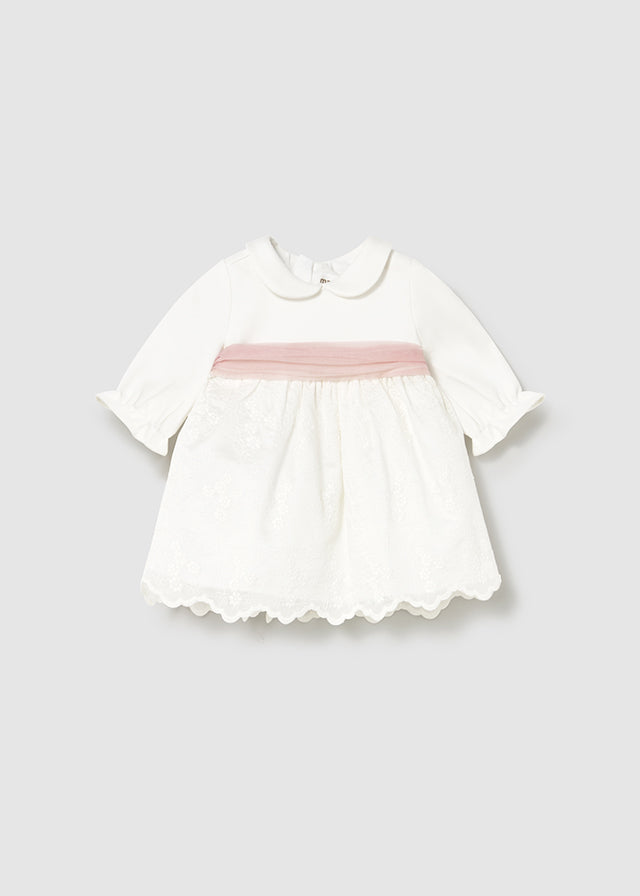 Vestido Combinado Bordado Poesy