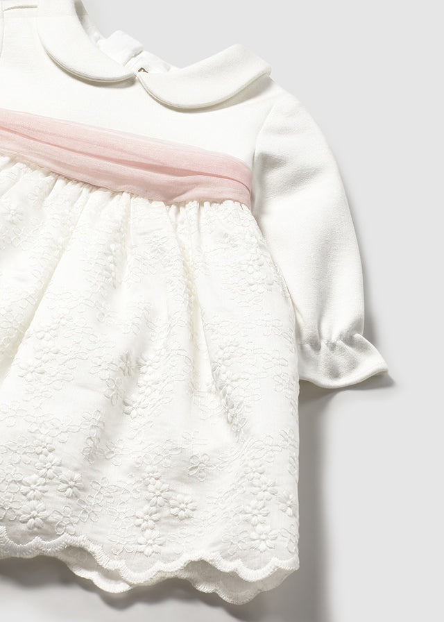 Vestido Combinado Bordado Poesy
