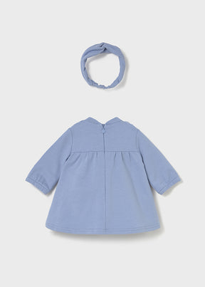 Vestido Combinado Pelo Blue Spots