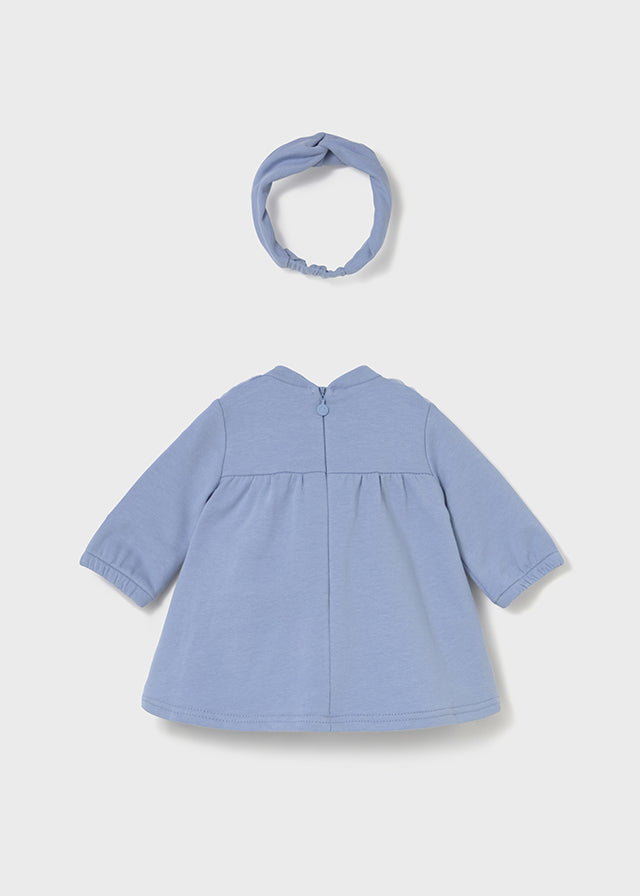 Vestido Combinado Pelo Blue Spots