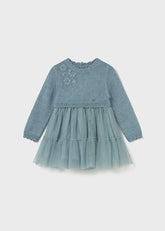 Vestido Tejido Combinado Ice Princess