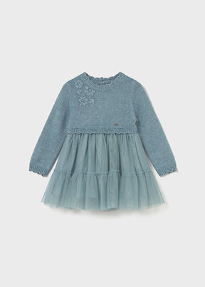 Vestido Tejido Combinado Ice Princess