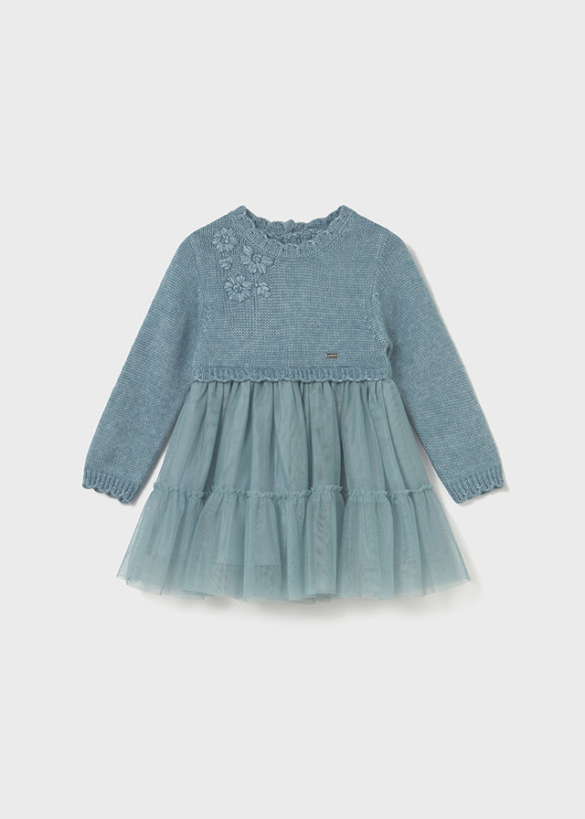 Vestido Tejido Combinado Ice Princess