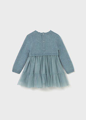 Vestido Tejido Combinado Ice Princess